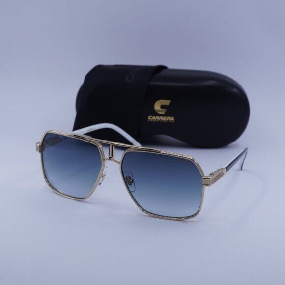 CARRERA 1055/S 0J5G 08 Square Sunglasses - Gold & Black/Champagne/Blue - Picture 5 of 11
